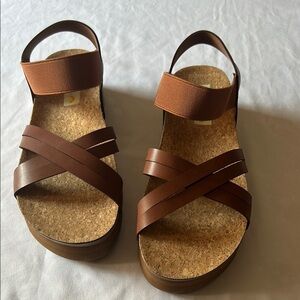 C&C California Brown Strappy Sandals
